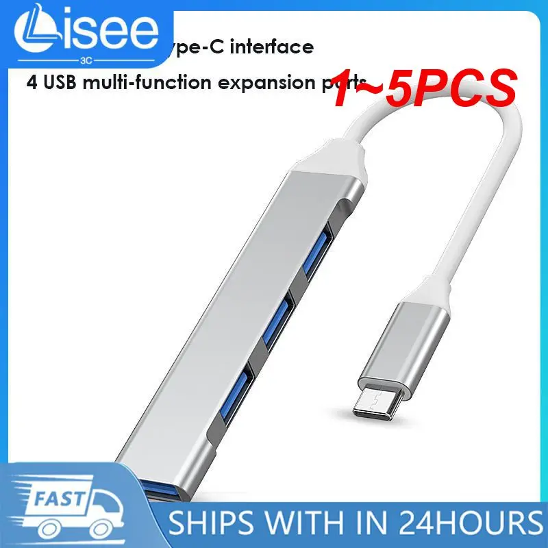 

1~5PCS C HUB USB 3.0 HUB Type C 4 Port Multi Splitter Adapter OTG Macbook HUB 13 15 Air Mi HUAWEI Computer Accessories