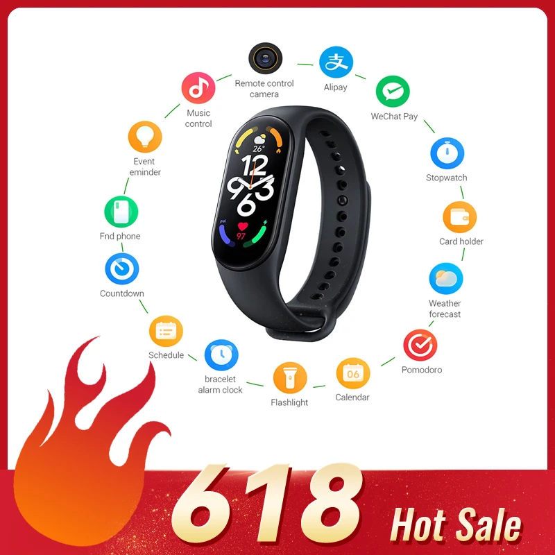 

Смарт-браслет Xiaomi Mi Band 7, 2022 дюйма, AMOLED экран