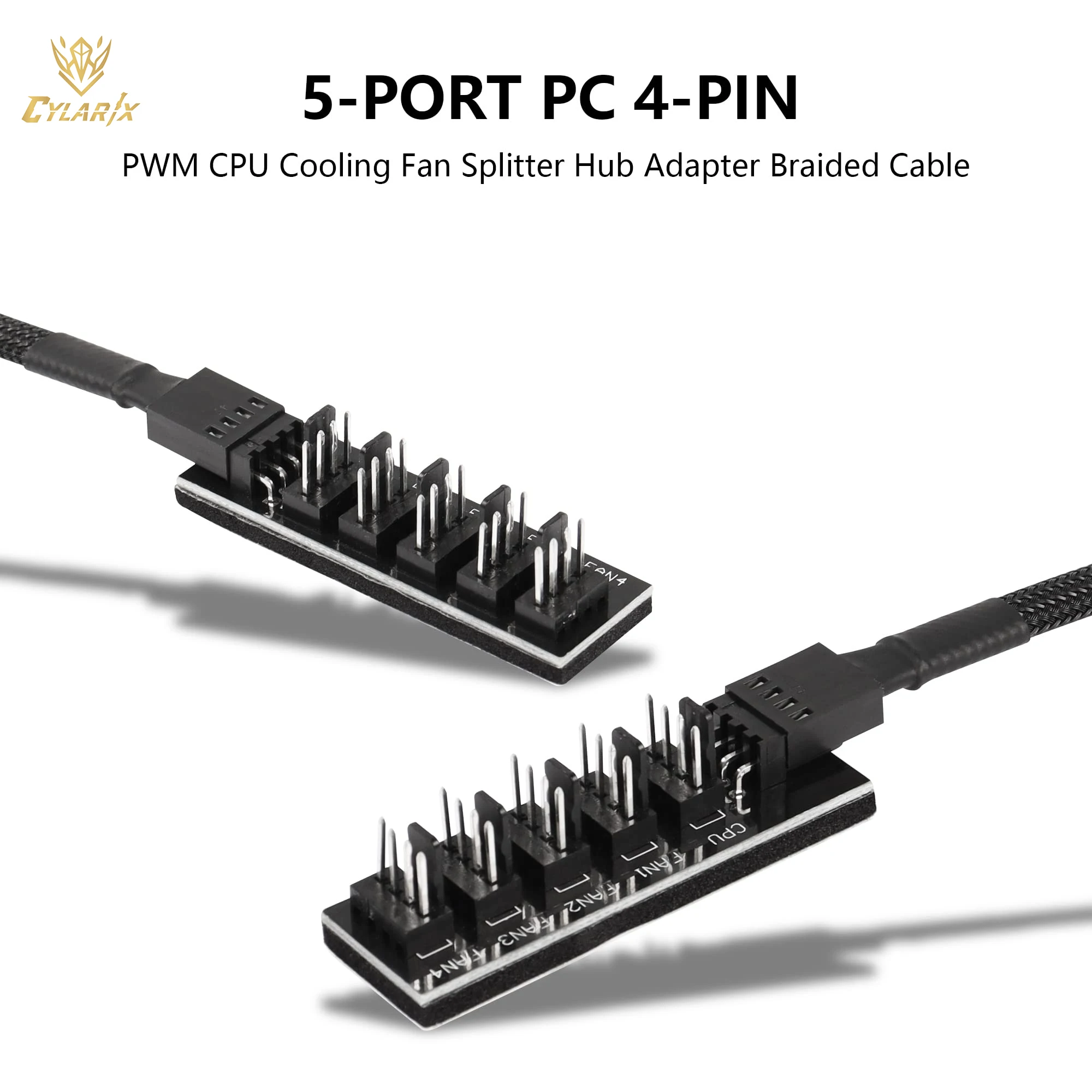 

1 to 5 Way PWM Fan Hub 4 Pin Fan Splitter CPU Cooling 4 PIN/3PIN Fan Power Cable Hub Splitter Desktop Computer Cooler Case Fans