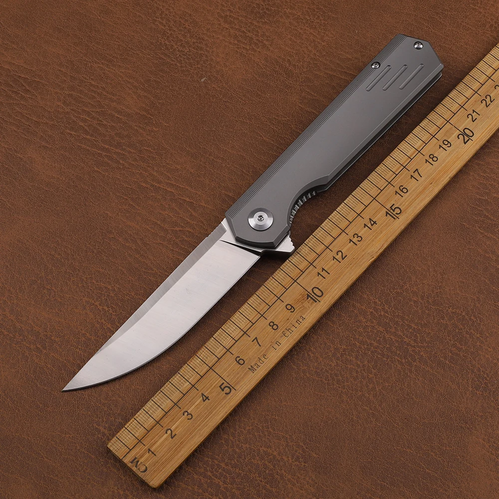 

M390 Steel Folding Knife Titanium Alloy Handle Outdoor Hunting Blade Sharp High Hardness Camping Survival Self-defense EDC Tool