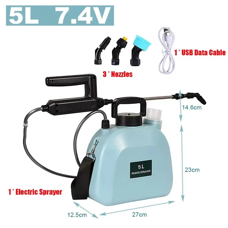 

Dreamburgh Аккумуляторный опрыскиватель 5/8 л синего цвета 2000 мАч