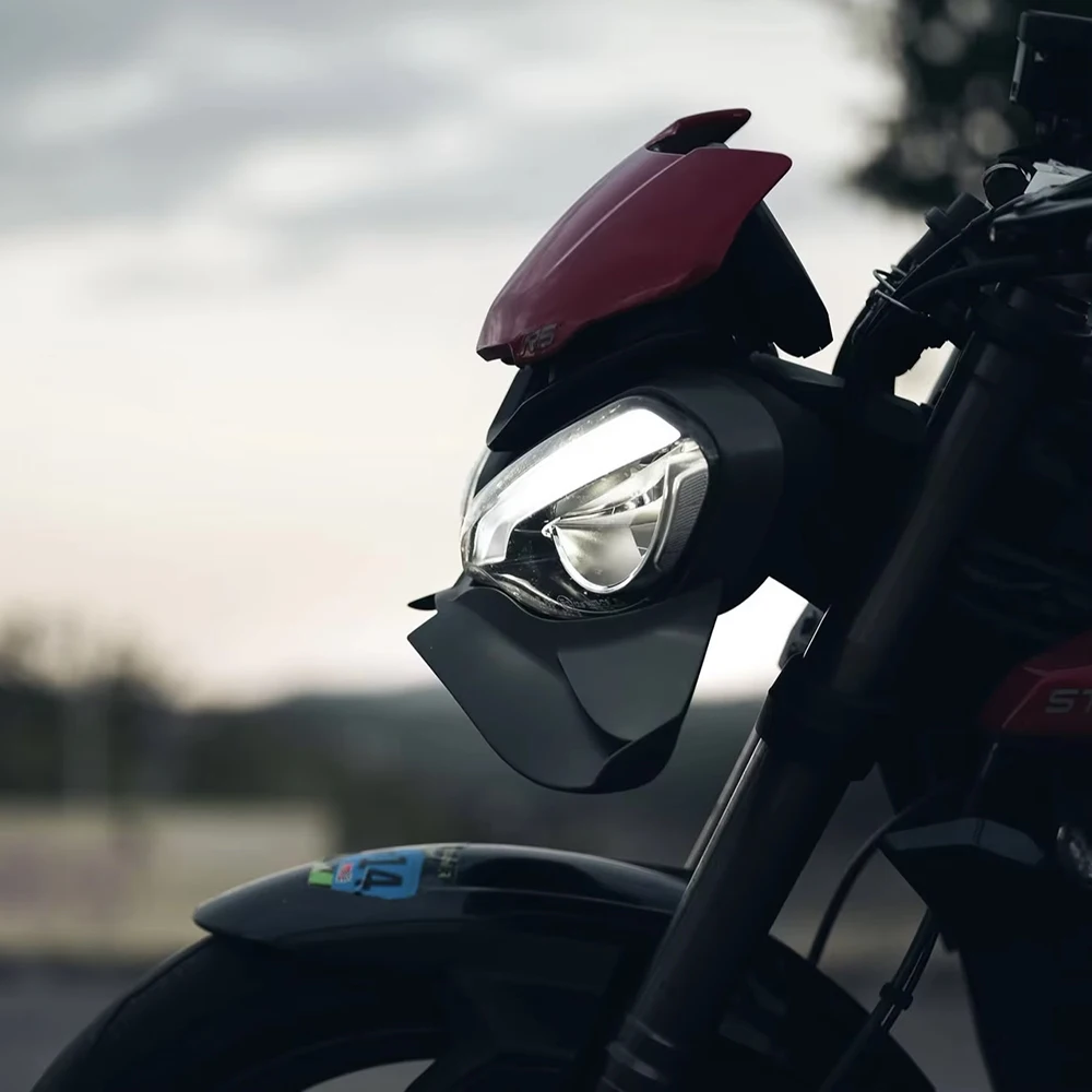 Фото Для Street Triple 765RS 765 R RS 2025 2024 2023, прижимная сила для мотоцикла, передние спойлеры, крылышко, аэродинамическое крыло, передний спойлер №3