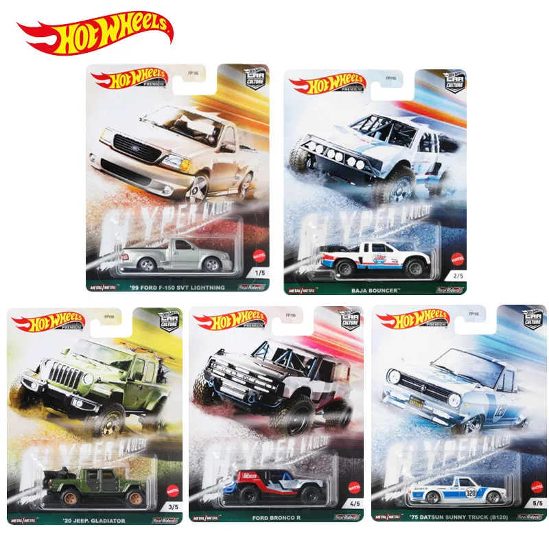 

Car Culture Hot Wheels Baja Bouncer Datsun Sunny Truck Jeep Gladiator Svt Lightning 1:64 Diecast Metal Model Toys Collection