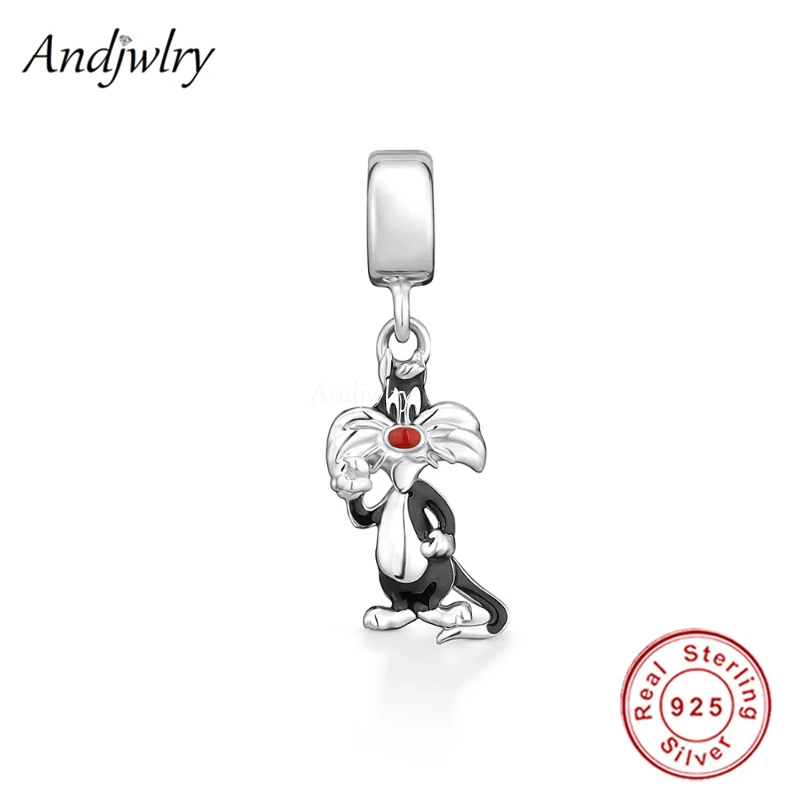 

Fit Bracelet Charms Silver 925 Original Animal Fox With Long Beard Dangle Charms Beads Bracelet&Bangle Jewelry Berloque