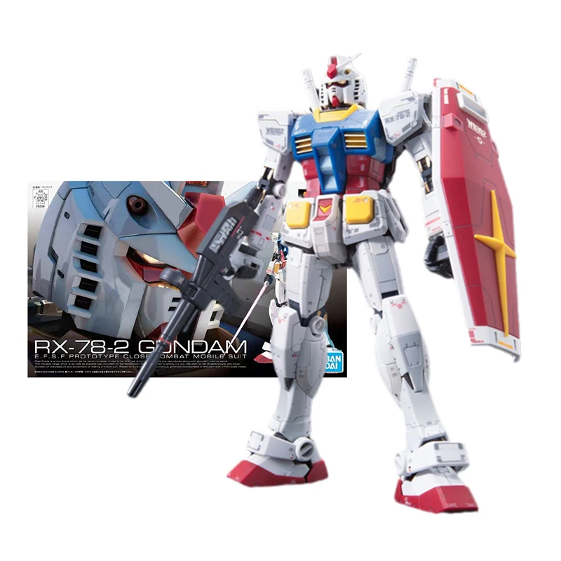 

Оригинальная модель Bandai Gundam, Комплект аниме-фигурок RG 1/144 RX-78-2, коллекция Gunpla, аниме экшн-фигурки, игрушки для мальчиков, бесплатная доставка