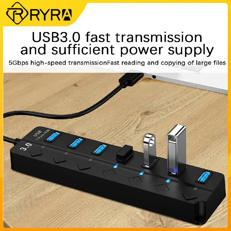 

USB-разветвитель RYRA usb-хаб 3,0, USB 3, USB 2,0, 7 портов