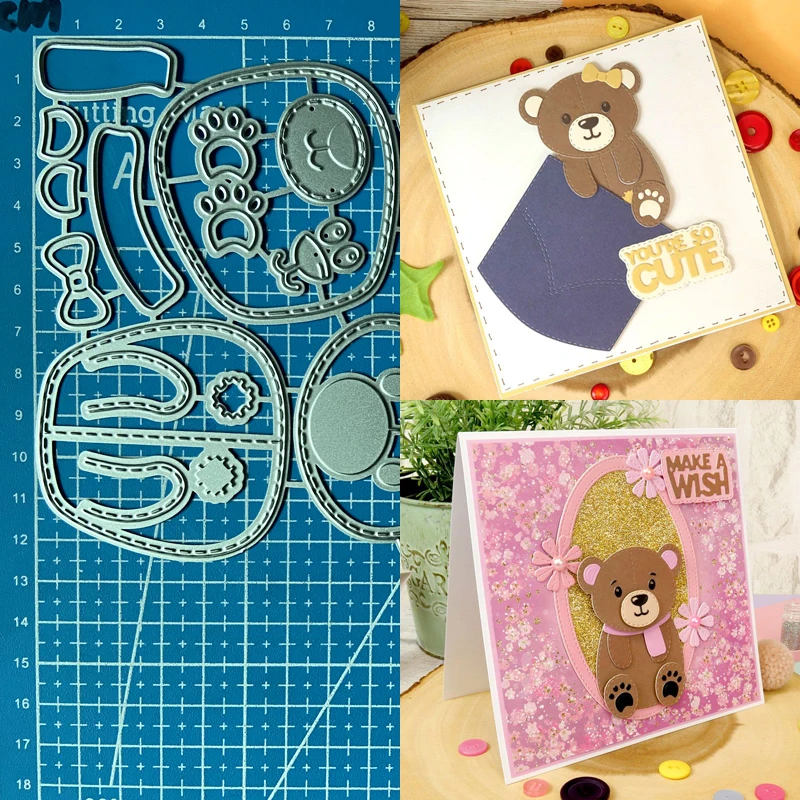 

Lucky Goddess Metal Cutting Dies Bear Set Diy Scrapbooking Photo Album Decorative Embossing Paper Card Crafts