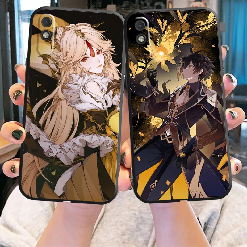 

Anime Genshin Impact Phone Case For Xiaomi Redmi 7 7A 8 8A 9 9i 9AT 9T 9A 9C Note 7 8 2021 8T 8 Pro Coque Soft Silicone Cover