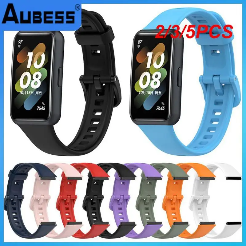

Ремешок силиконовый для Huawei Band 7, мягкий спортивный браслет из ТПУ, 2/3/5 шт.
