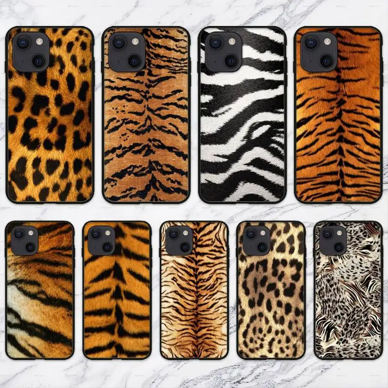 

Чехол в полоску с тигром для iPhone 11 12 Mini 13 14 Pro XS Max X 8 7 6s Plus 5 SE XR