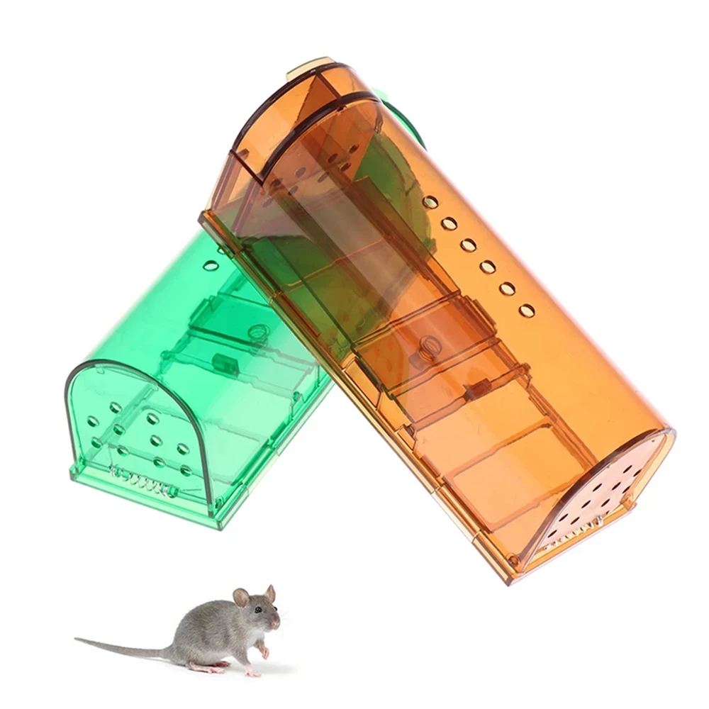 

Smart Mousetrap Safe Firm Transparent Household Self-locking Mouse Catcher Control Cage Reusable Mice Rodent Catcher Rat Traps