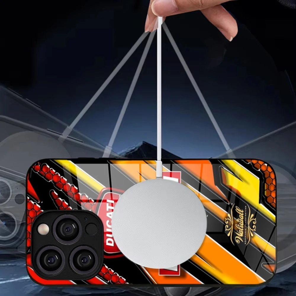 Чехол для телефона D-DuCatis новинка 2024 закаленное стекло IPhone 16 15 Promax 14 13 Pro 12 11 plus