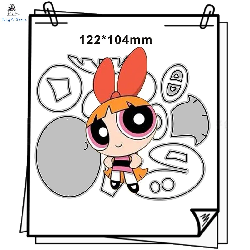 

A Cute Big Eyed Beauty Girl Metal Cutting Dies Scrapbooking Supplies Diy Handmade Materials Photo Album New Products Launched In