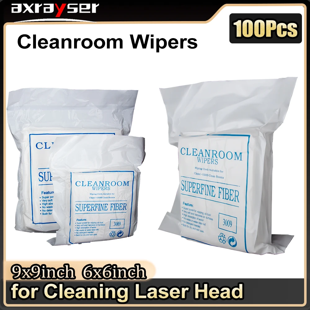 

Стеклоочистители для чистых помещений, непылевая ткань, 100 шт., 3009, промышленная безпыльная бумага для очистки, формат принтера, линза с лазерной головкой