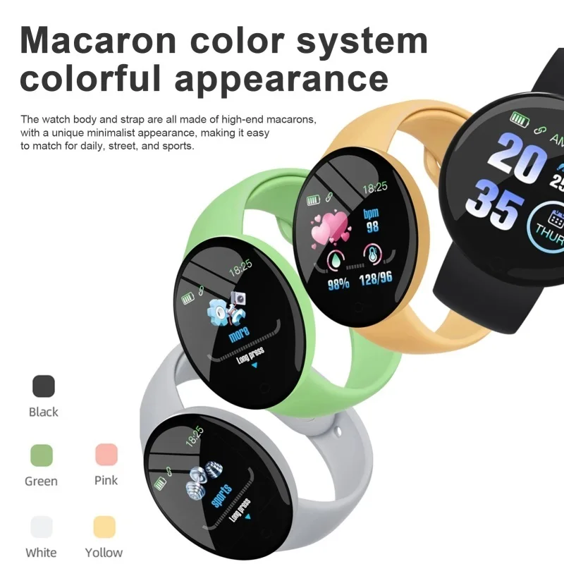 

D18 Smart Watch Children's Smart Watch Fitness Tracker Motion Meter Step Sleep Monitoring For Huawei Xiaomi Samsung Apple Meizu
