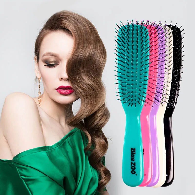 

Hair Scalp Massage Comb Hairdressing Hairdresser Women Men Comb Nylon Wet Detangle Curly Hair Brush Salon Hairdressing Styling