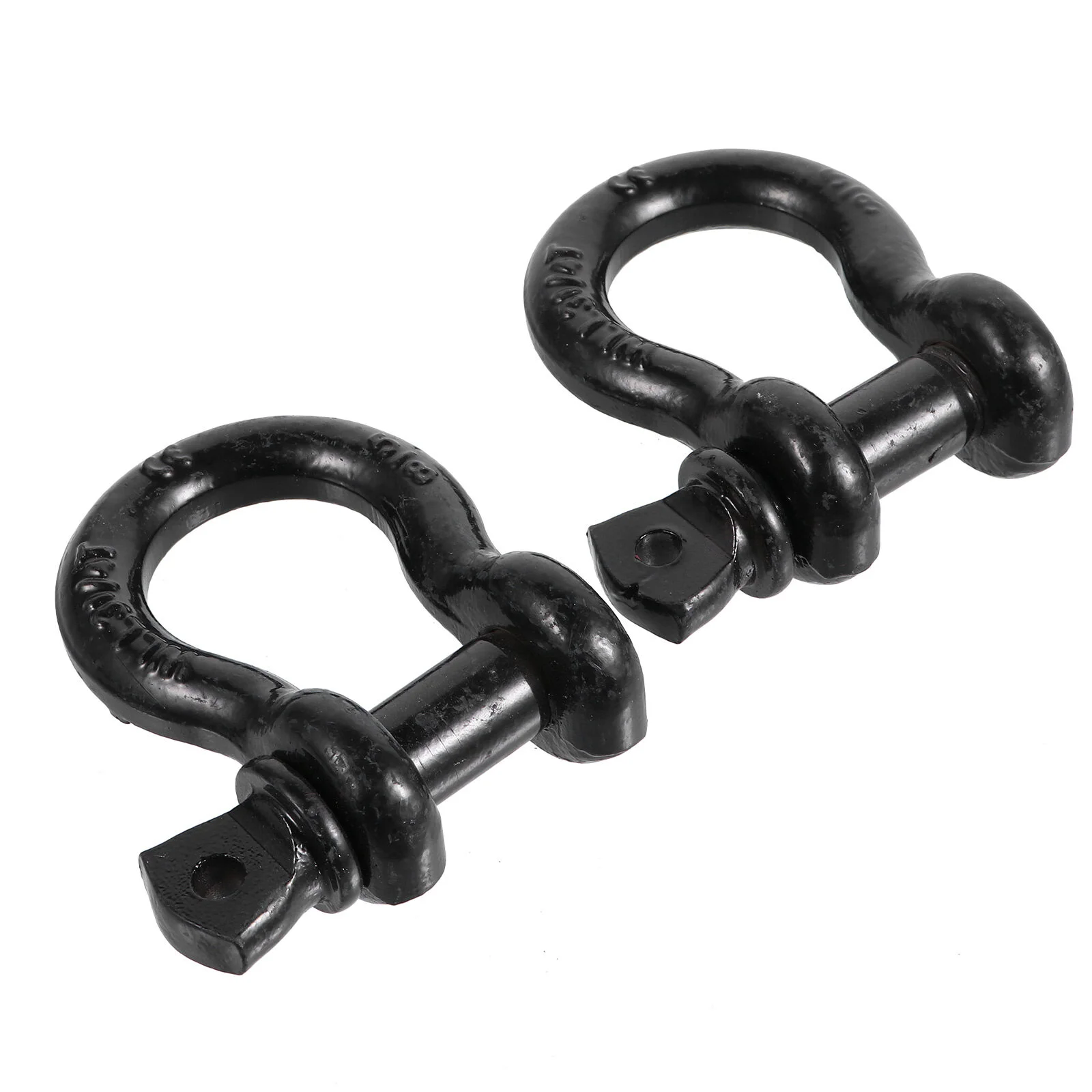 

2 Pcs Steel Buckle Offroad Tool Off-Road Shackle Stainless Towing D-Rings Rigging