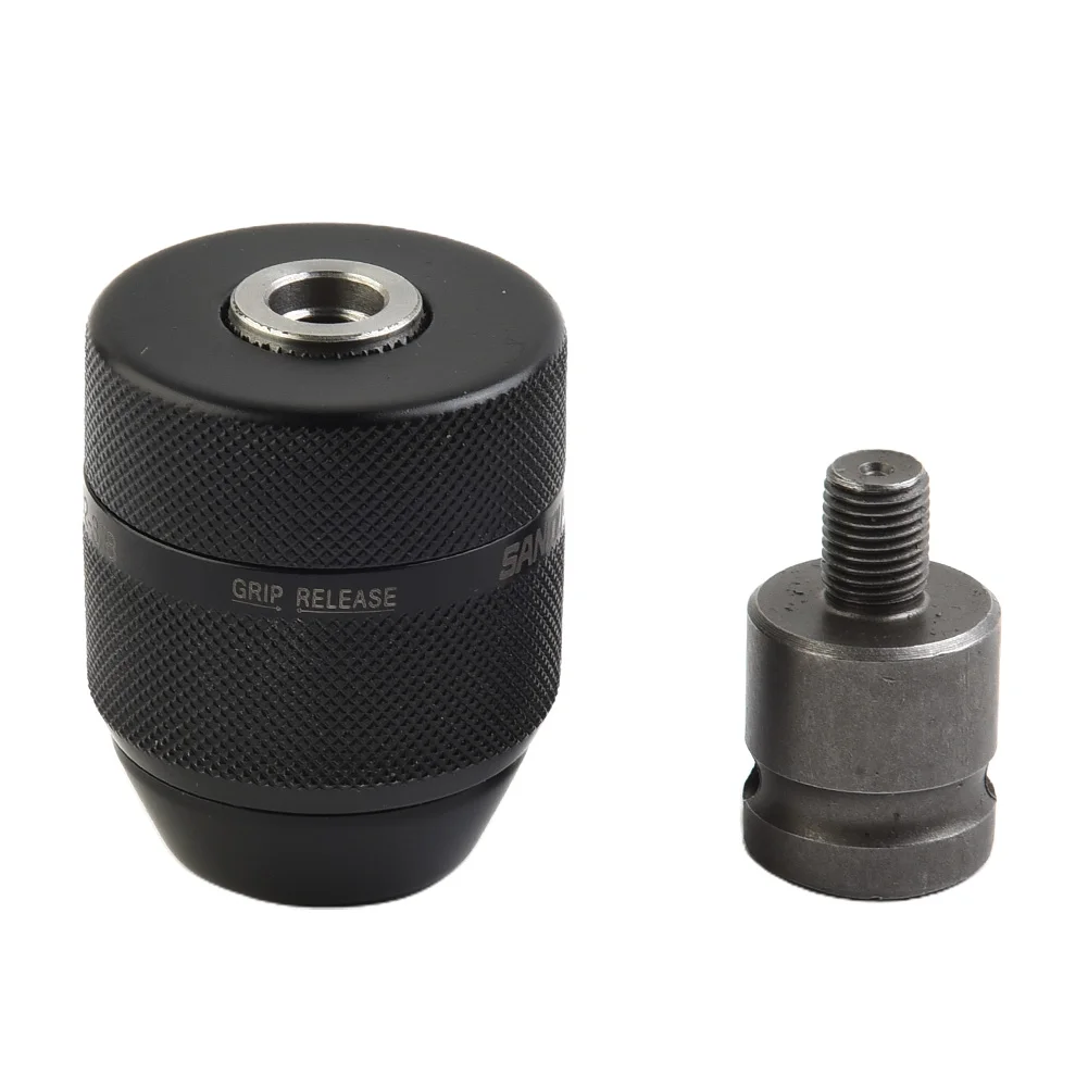 

1 Set Metal Drill Chuck 3/8-24UNF Thread 0.8mm-10mm Keyless Socket Square Converter With Screw For Electric Drill Accessories