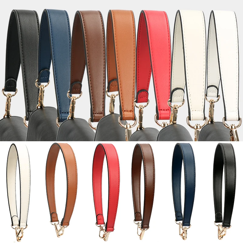 

New Pu Wide Bag Shoulder Strap Belt Fittings Strap 4cm Wide 58cm Length Single Shoulder Straps Black Red Lady Bag