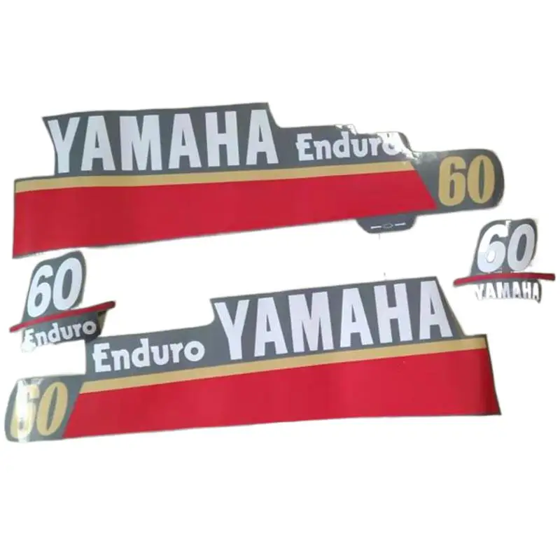 КОМПЛЕКТ НАКЛЕЕК E30 E40 E60 2 ТАКТ 30 л.с. 40 л.с. 60 л.с. ENDURO OUTBOARDS ДВИГАТЕЛЬ ДЛЯ МОТОРНОГО КАТЕРА МОРСКАЯ ДЕКОРАЦИЯ.