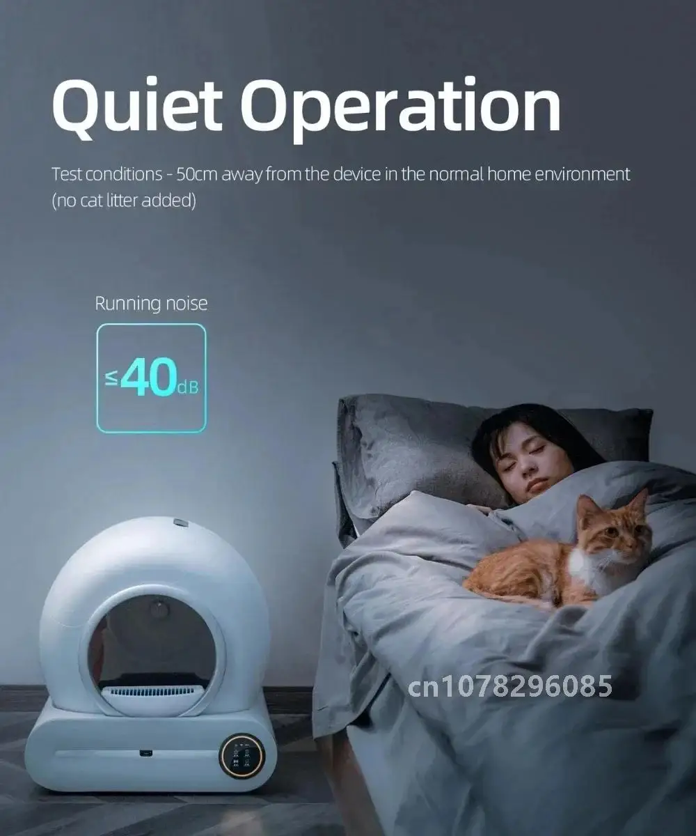 Tonepie 65L Автоматический умный ящик для кошачьего туалета Самоочищающийся