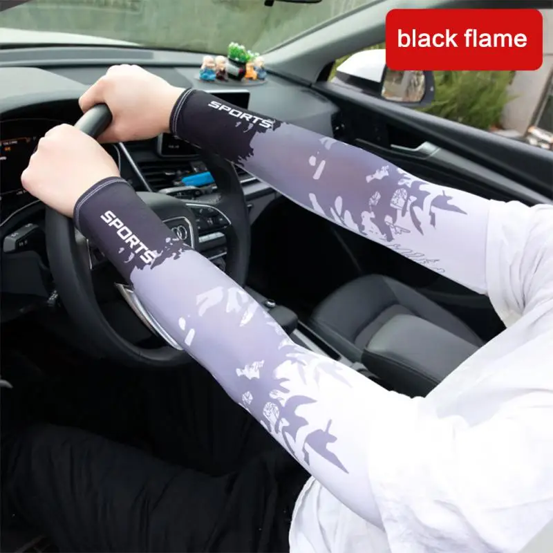 

Summer Cycling Sleeves UV Protection Arm Guard Sleeves Ice Silk Summer Sleeves Gloves Thin Section Driving Riding Sunscreen