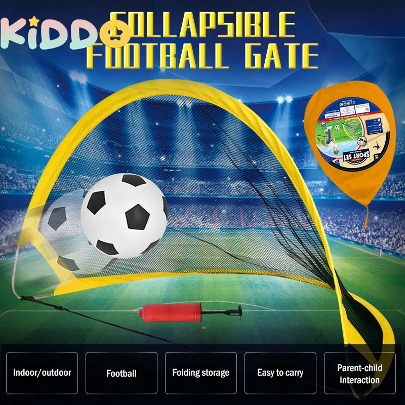 

Folding Football Goal Portable Durable Soccer Soccer Goal Net Fold Training Goal Net Children Indoor Outdoor Play Toys 3 Size