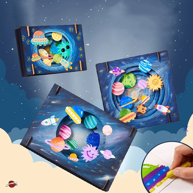 

DIY Vast Starry Sky Craft Toys For Children Lovely Dinosaur Children Handmade DIY Crafts For Kids Interactive Educational Toys