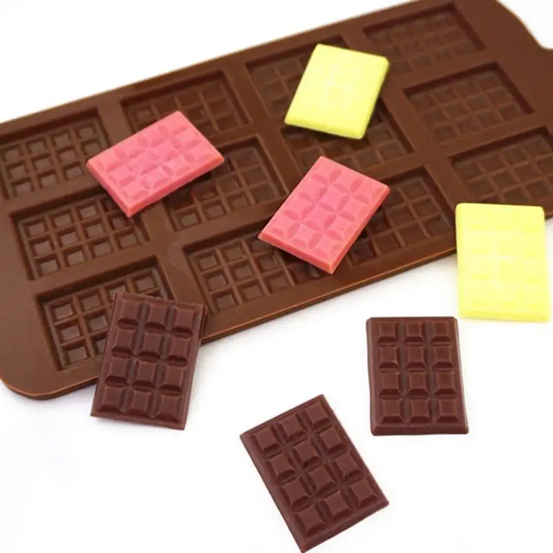

10pcs Waffle Mold Silicone Square-Shaped Waffle Baking Molds Muffin Pans Chocolate Bread Pie Flan Bakeware