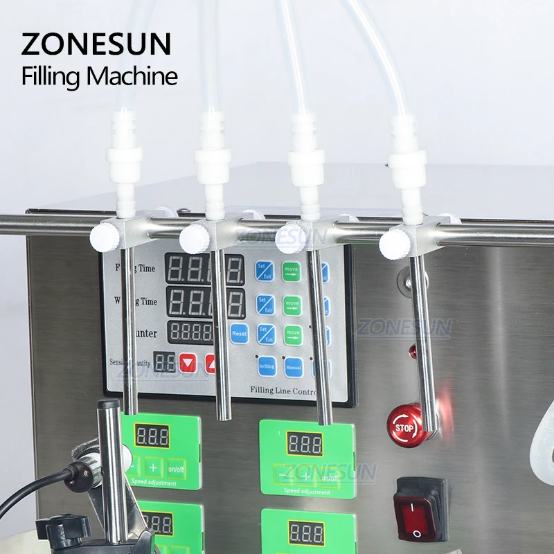 ZONESUN автоматический мембранный насос с четырьмя насадками шампунь для напитков
