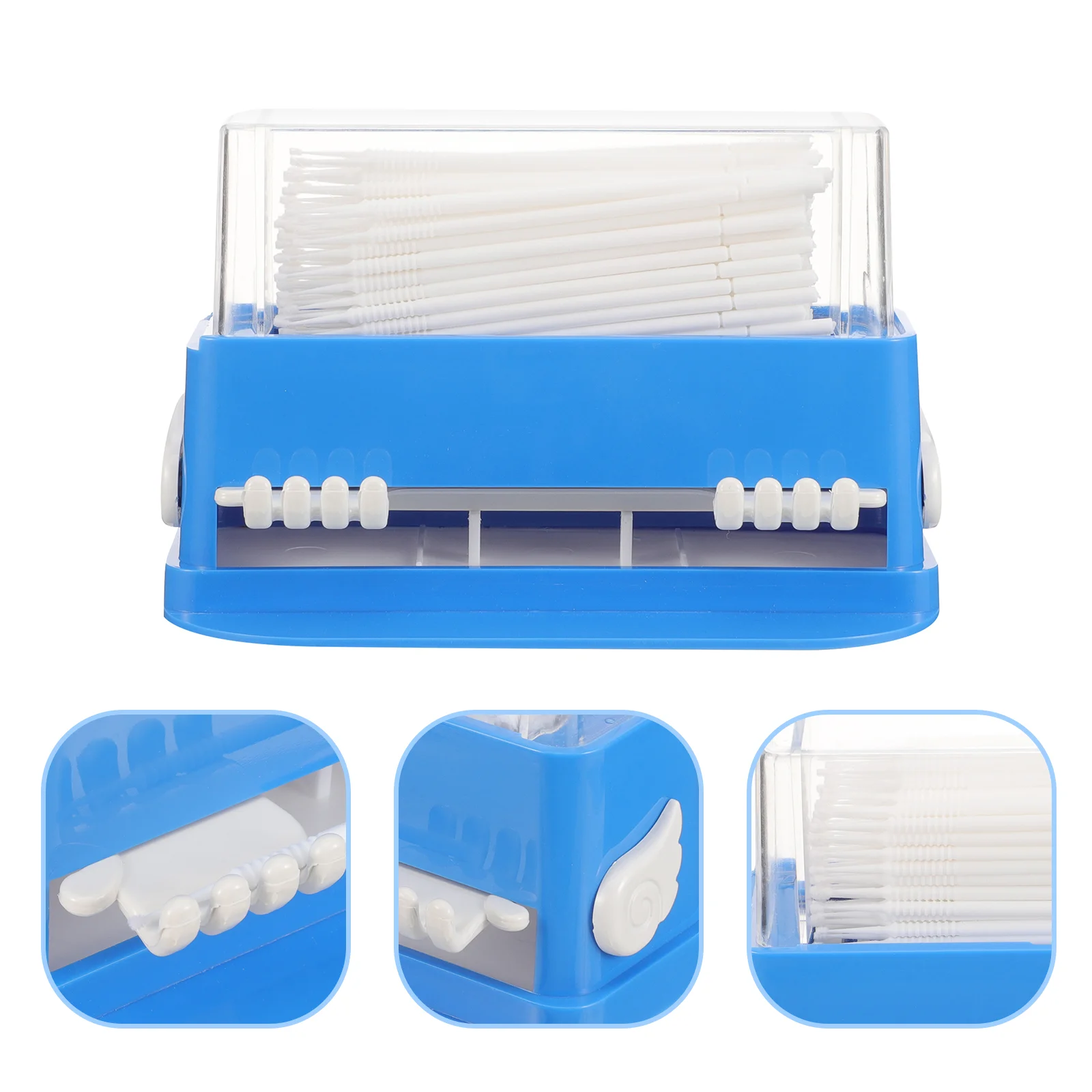 

100 Pcs Disposable Micro Applicators Dental Brushes Press Box Wands Cleaning Microbrush Fine Plastic