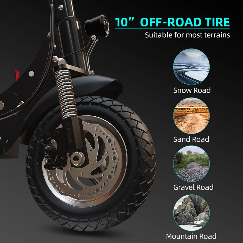 Jueshuai 48V 1300W Electric Scooter Energy Saving with 20AH Battery Foldable Electric Scooters Adults 60KM/H Max Speed EU Stock