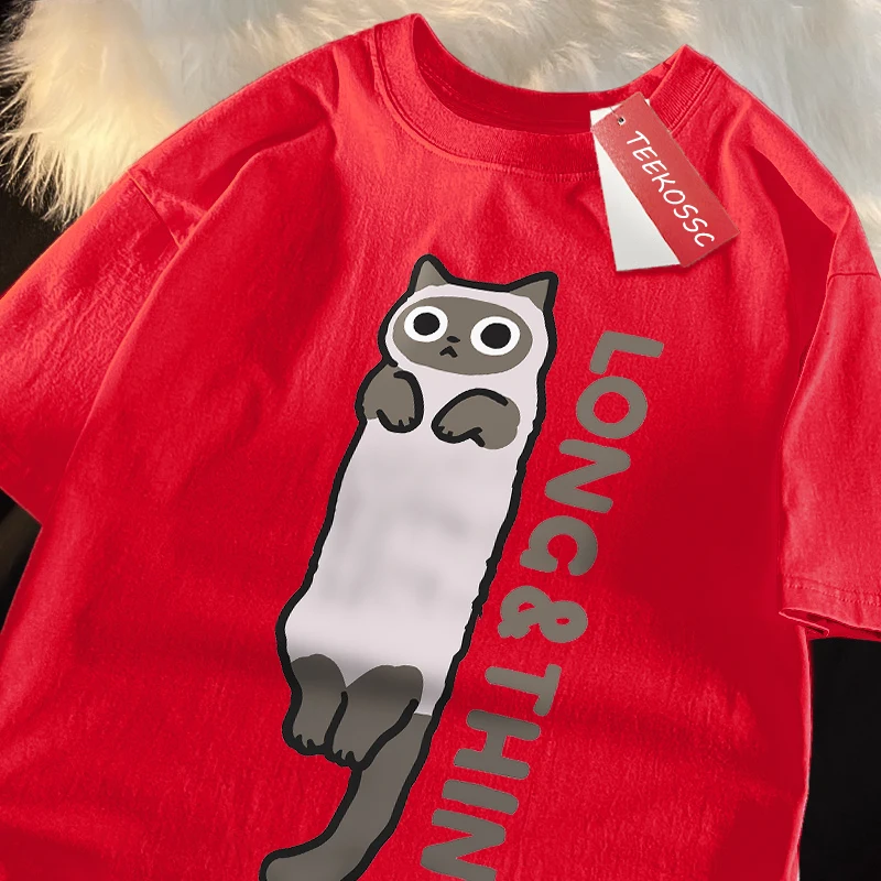 Футболка мужская с круглым вырезом Повседневная Свободная рубашка в японском