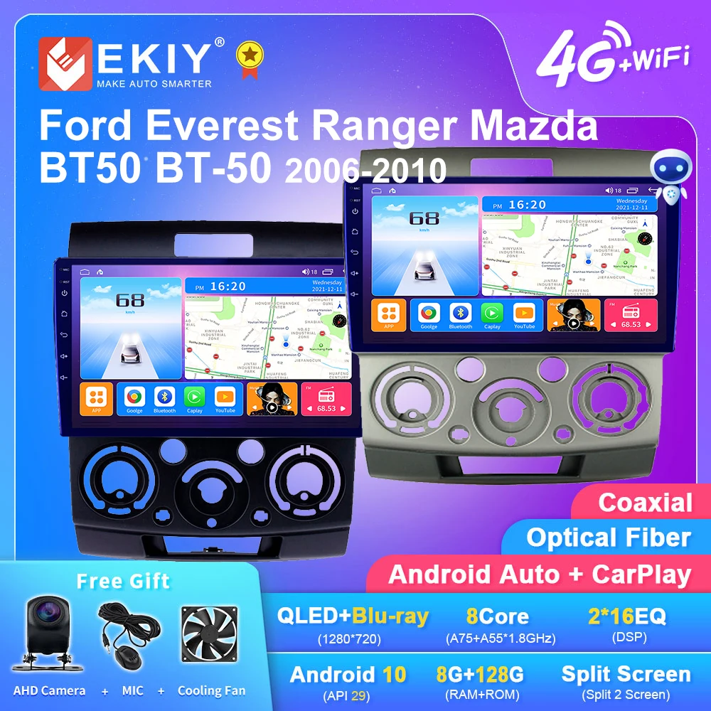 EKIY T7 Android Car Multimedia Player For Ford Everest Ranger Mazda BT50 BT-50 2006-2010 Navi Autoradio Car Radio Stereo 2 Din