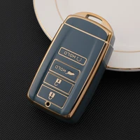 new soft car remote key cover for honda acura rlx rdx mdx ilx tlx 4 button smart key lock cover car interior accessories