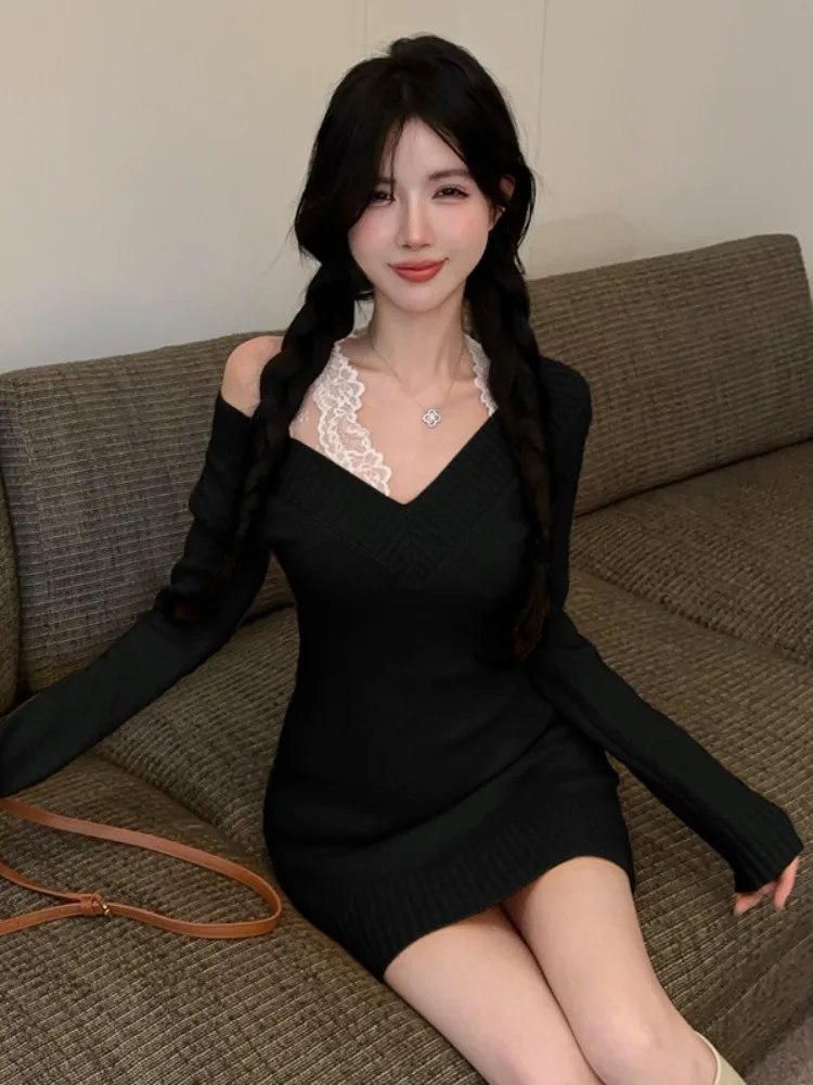 Плюс размер Корейский осенне-зимний корейский костюм с глубоким v-образным