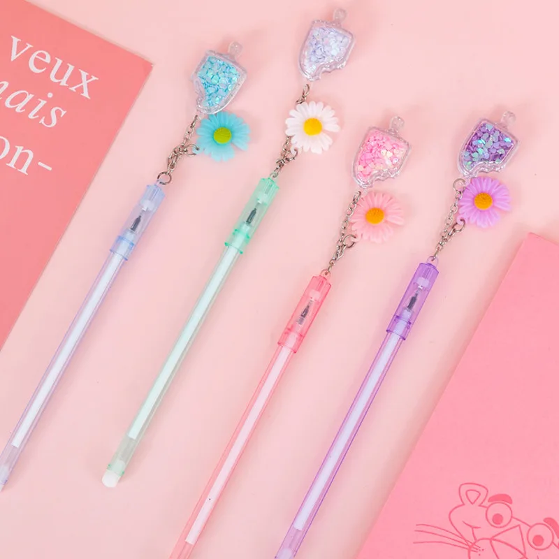 Гелевая ручка Lytwtw's в виде ромашки подвеска со стразами 1 шт. | Канцтовары для