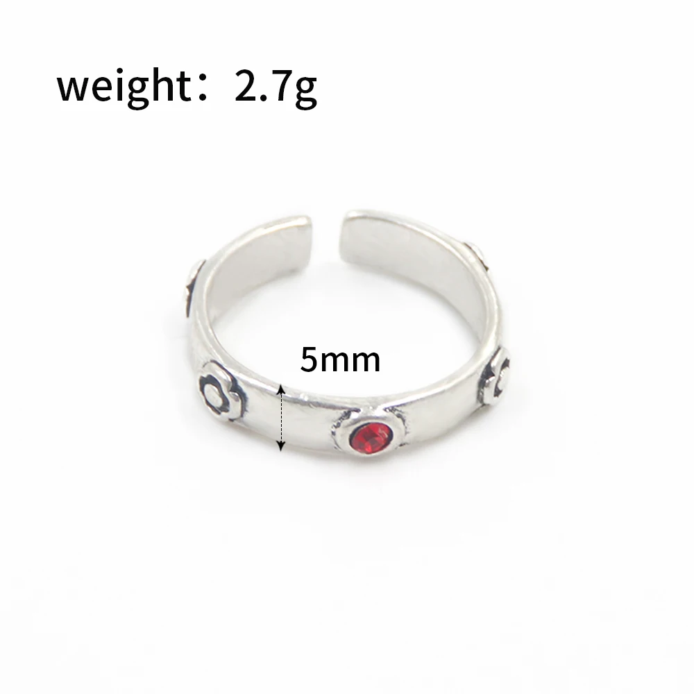 A Set Anime Howl's Moving Castle Cosplay Ring Howl and Sophie Adjustable Red Blue Crystal Rings for Women Men  couple jewelry images - 6