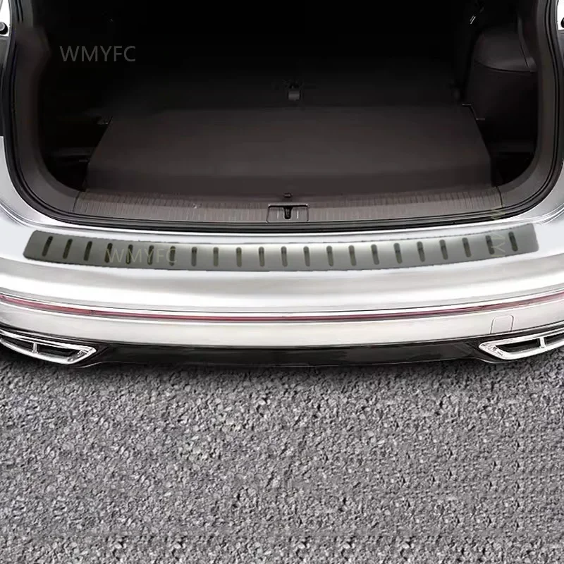 

Для Volkswagen Tiguan R-Line 2017-2022 из нержавеющей стали, защита заднего бампера автомобиля, накладка на порог багажника, внешние детали