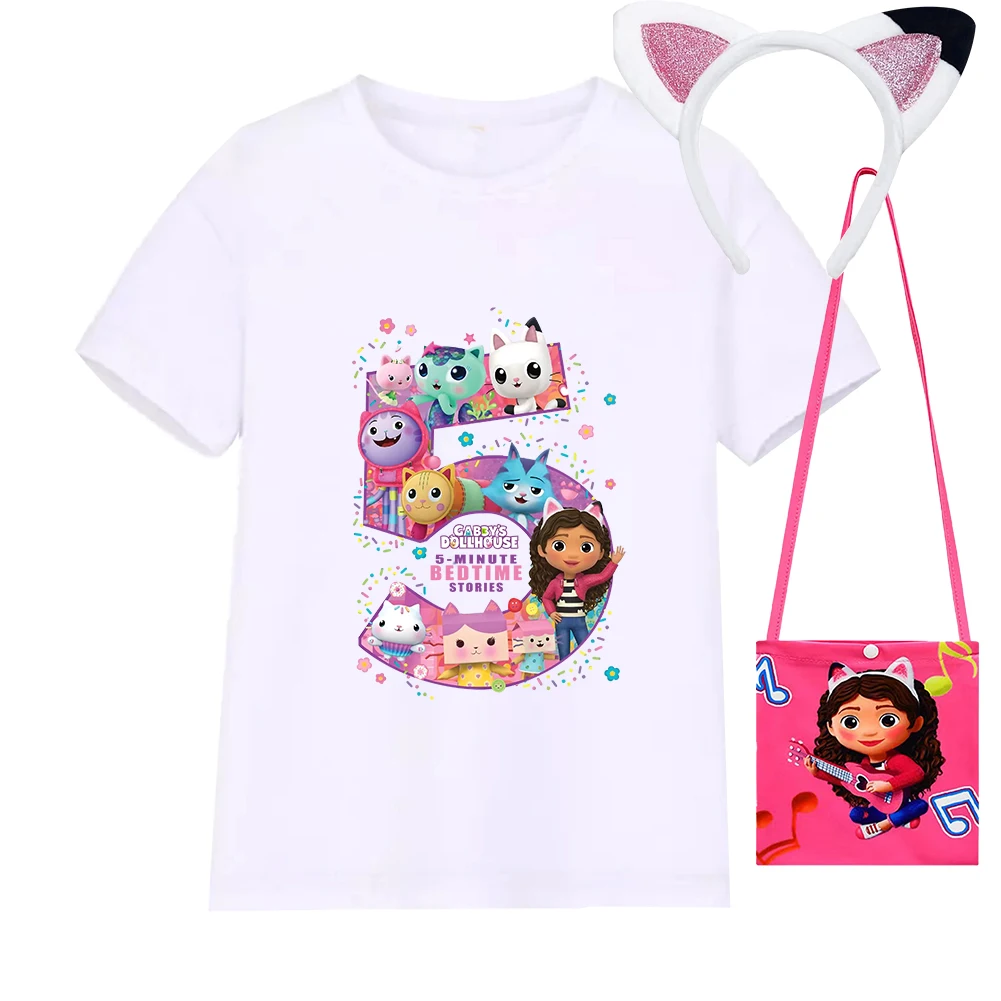 Футболки повязка на голову сумка аниме Габби кукольный домик 3D принт уличная