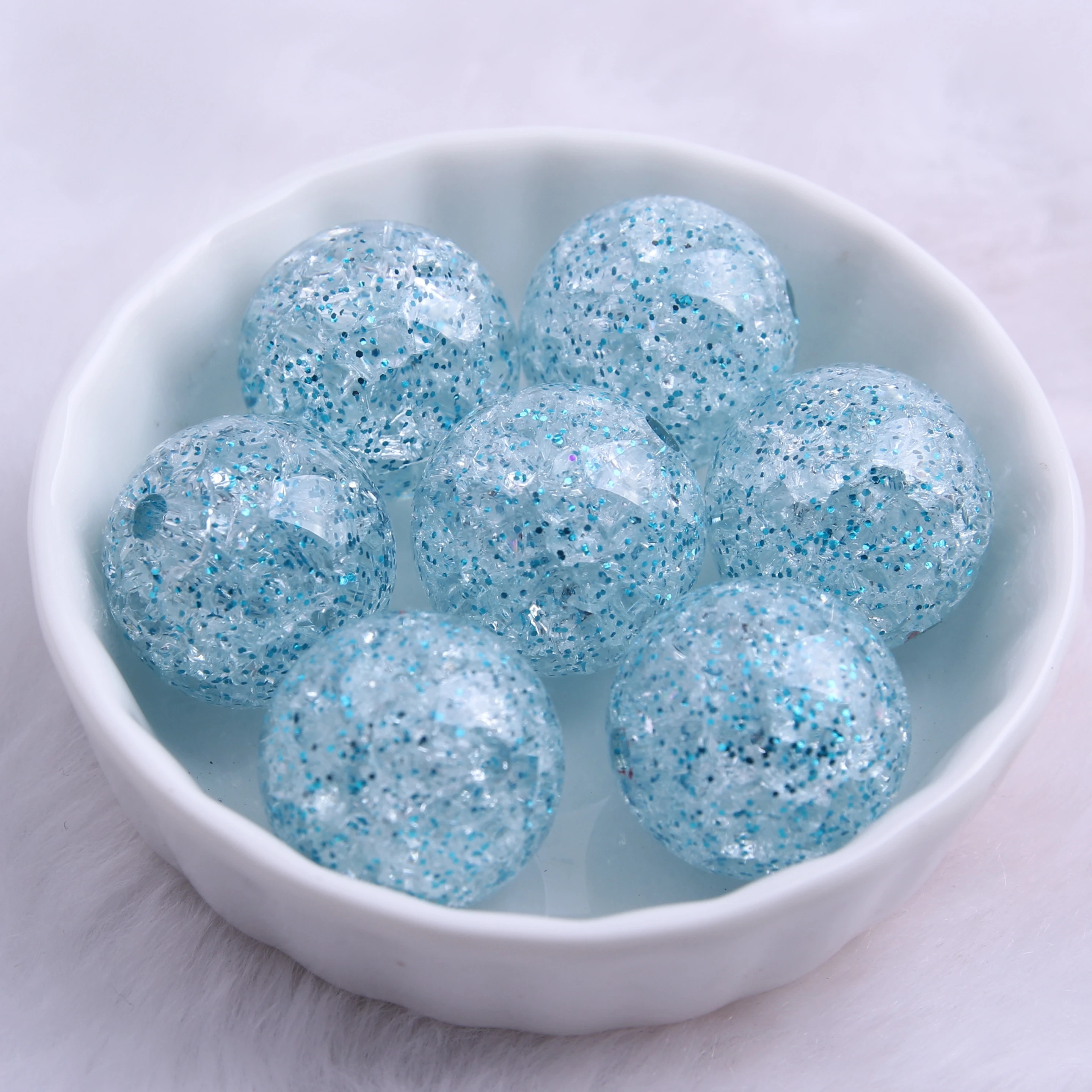 Оптовая продажа недорогие акриловые блестящие бусины OYKZA на заказ для детского