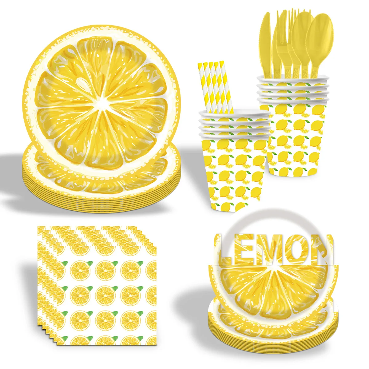 Лимонное украшение для мальчиков фотообои скатерть воздушный шар торт Топпер