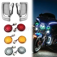 motorcycle turn signal lower grills light conversions bullet for harley touring street electra glide tri glide cvo limited 14 21