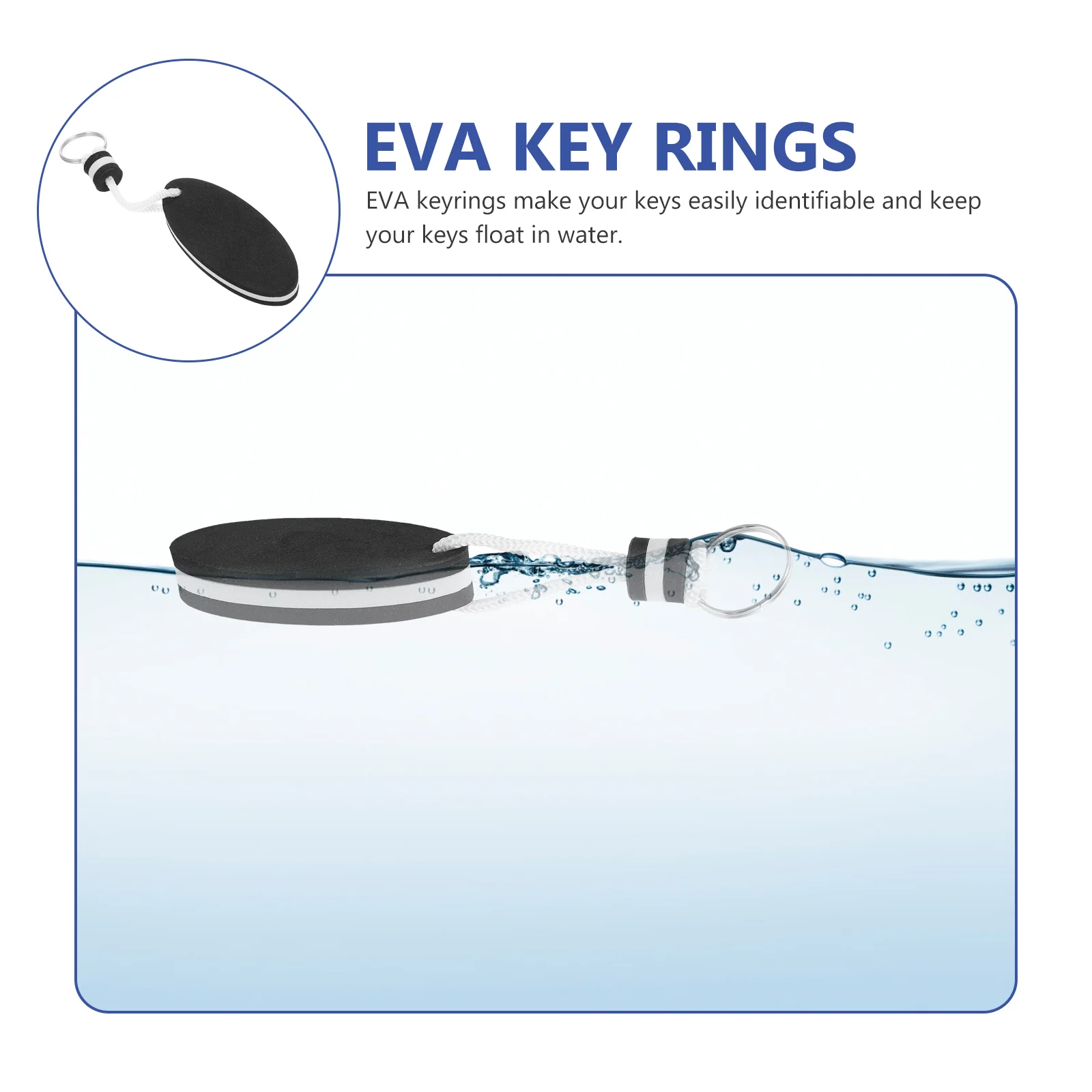 2 шт. портативное кольцо плавающий компонент EVA удобный брелок с веревкой