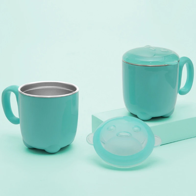 

Baby Drinkware Feeding Bottles Kids Children Milk Cup Cartoon Creative Drink Water Drinkware Juice Cup Stainless Steel Cup
