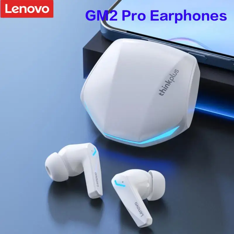 

Оригинальные наушники Lenovo GM2 Pro Bluetooth 5,3 с микрофоном, игровые Беспроводные наушники с низкой задержкой, гарнитура с HD вызовом и двойным режим...
