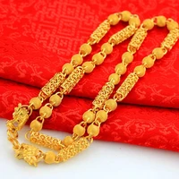 solid color goldl faucet genuine finish printing 7 18mm exquisite dragon necklace mens best 580mm