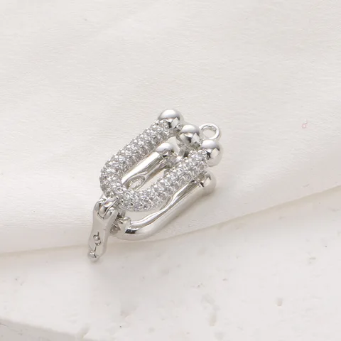 Медный цирконий подкова соединительная застежка LIJIEMEI