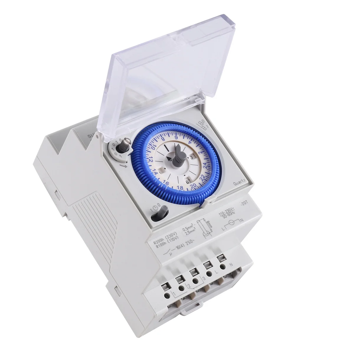 

Mechanical Timer Switch SUL181D 96 Times On/Off Per Day Time Set Range 15 Mins Timer Mechanical 24H Timer