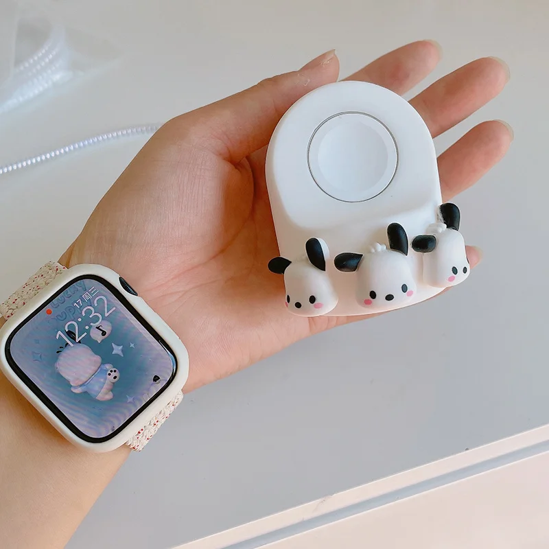 Wireless Charger Stand 41 45mm For iWatch 38 42 40mm 44mm Cute 3D Cartoon Charging Bracket For Apple Watch 8 SE 7 6 5 4 49 Ultra